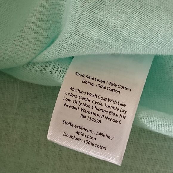 Vineyard Vines teal blue Flutter sleeve boho tassels dress - Picture 9 of 11